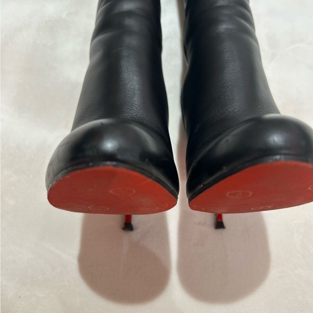 Christian Louboutin Fifi Botta 100 king Calf Black Leather Heeled Boots - Picture 7 of 16
